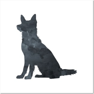 Black German Shepherd Dog Posters and Art